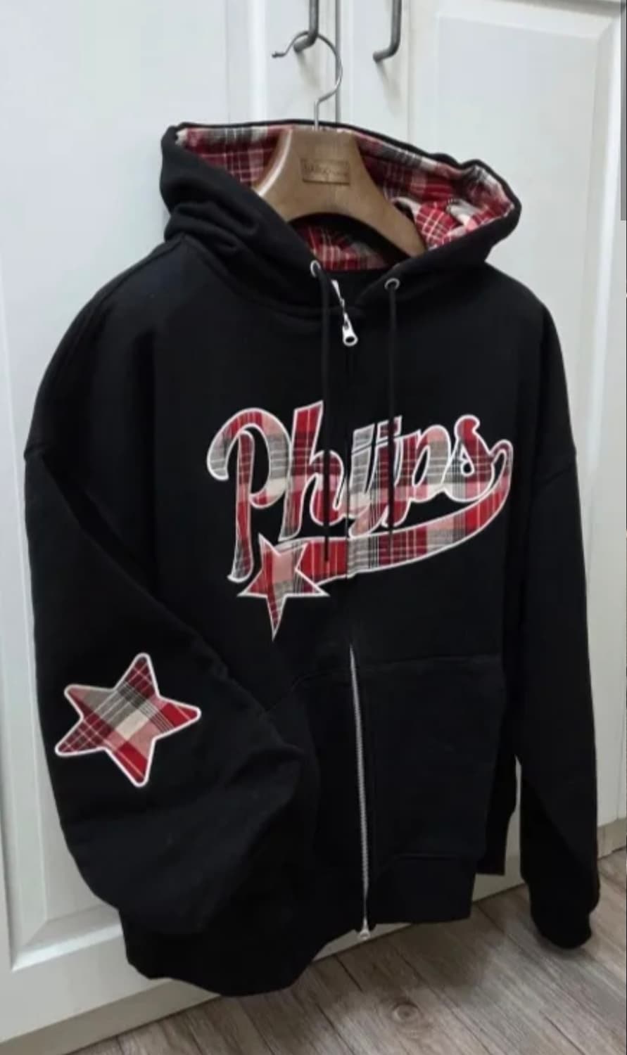 피지컬디파트먼트 체크패턴 후드집업 상품이미지5