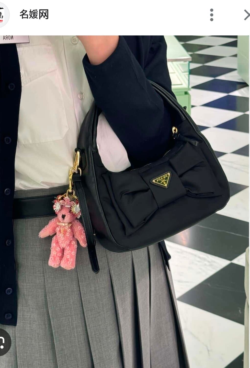 [정품,새상품,300만원대] 프라다 리나일론 나파 레더 호보백🖤 상품이미지1