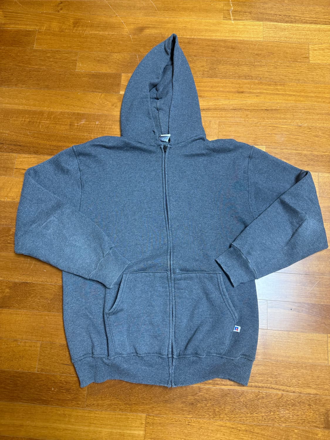 빈티지 러셀 후드집업 차콜 상품이미지1