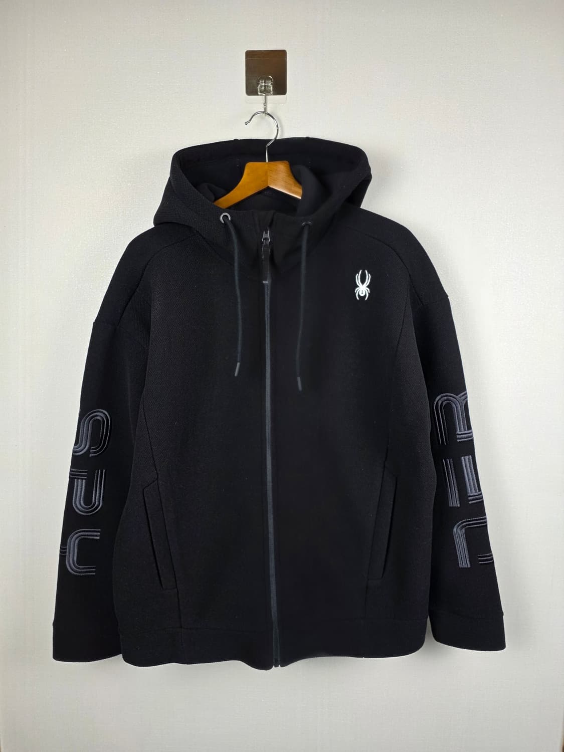 스파이더 남성 라이프스타일 스웻 본딩 후드집업 XL 상품이미지2