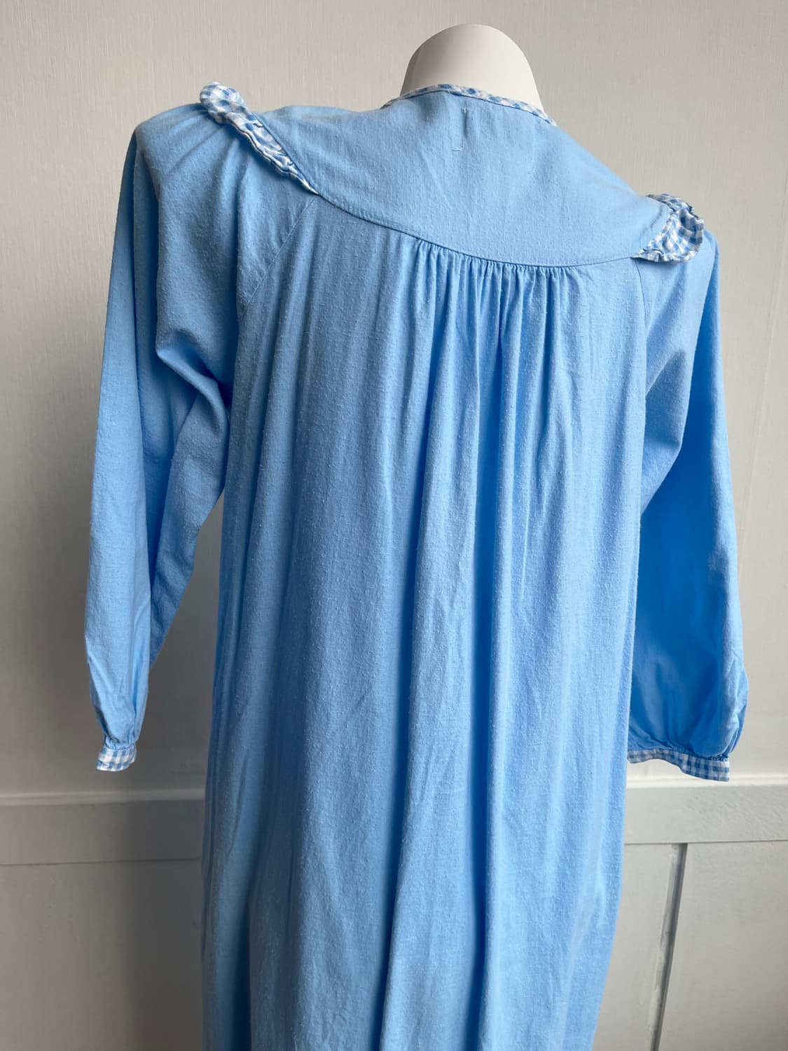 テルジャノン 블루 체크 롱 원피스 상품이미지6