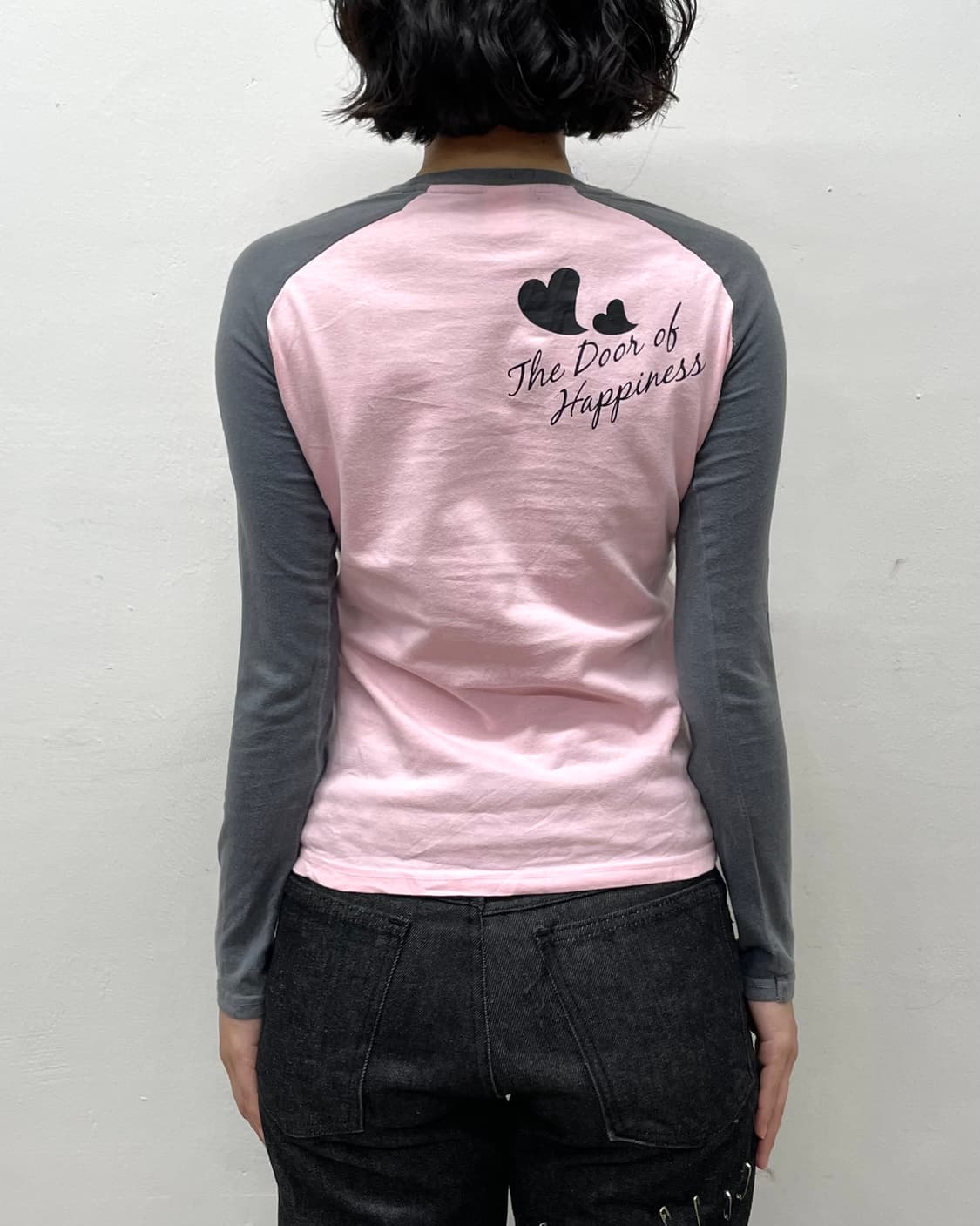 CHEER Checkered Ribbon Lovely Long-Sleev 상품이미지3