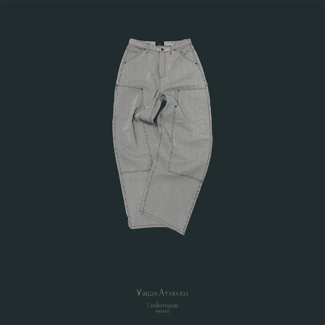 언더마이카 24FW 스트라이프 엔지니어 더블니 워크 팬츠 상품이미지1