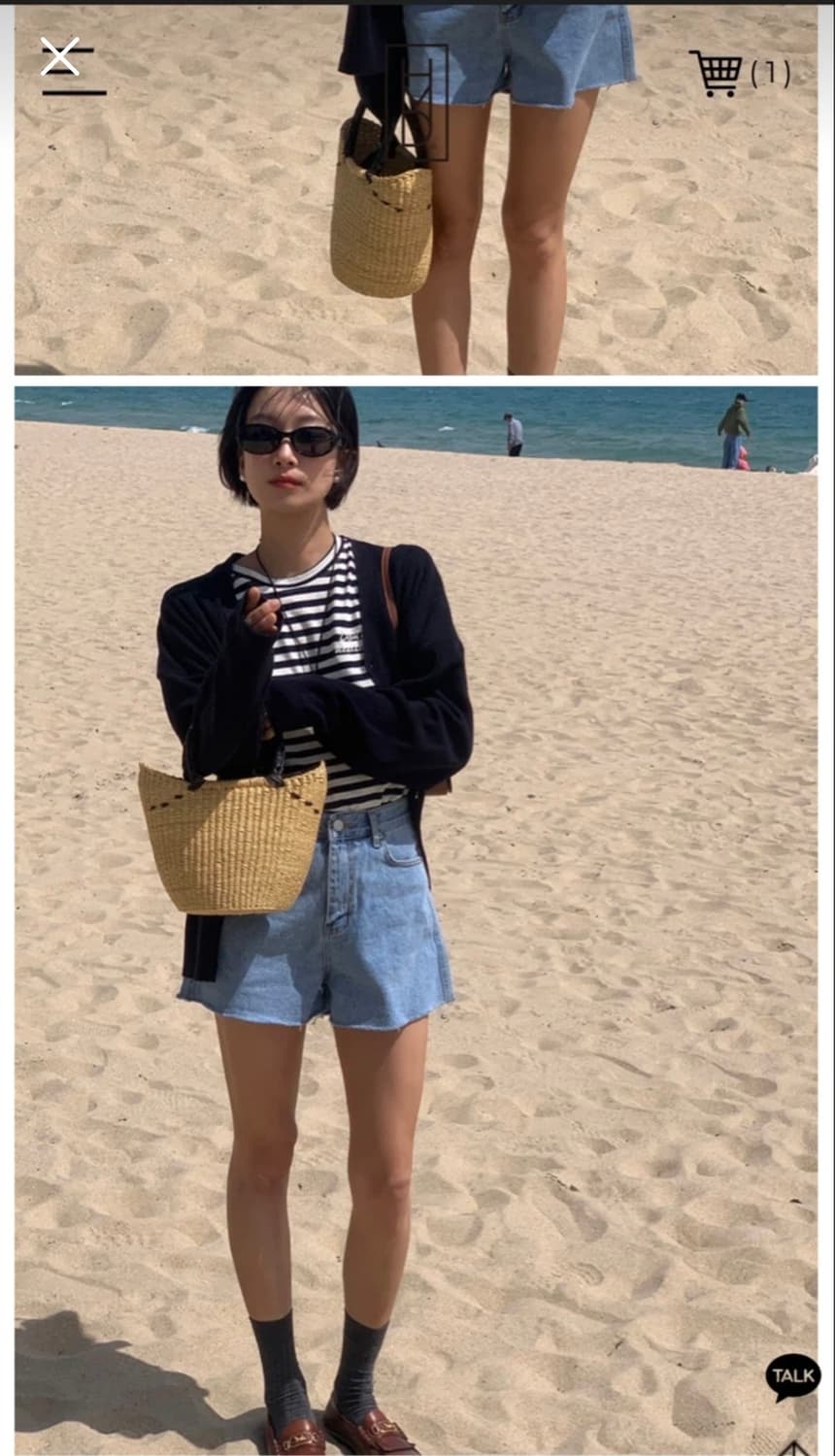 에이치모드 데님쇼츠 상품이미지1