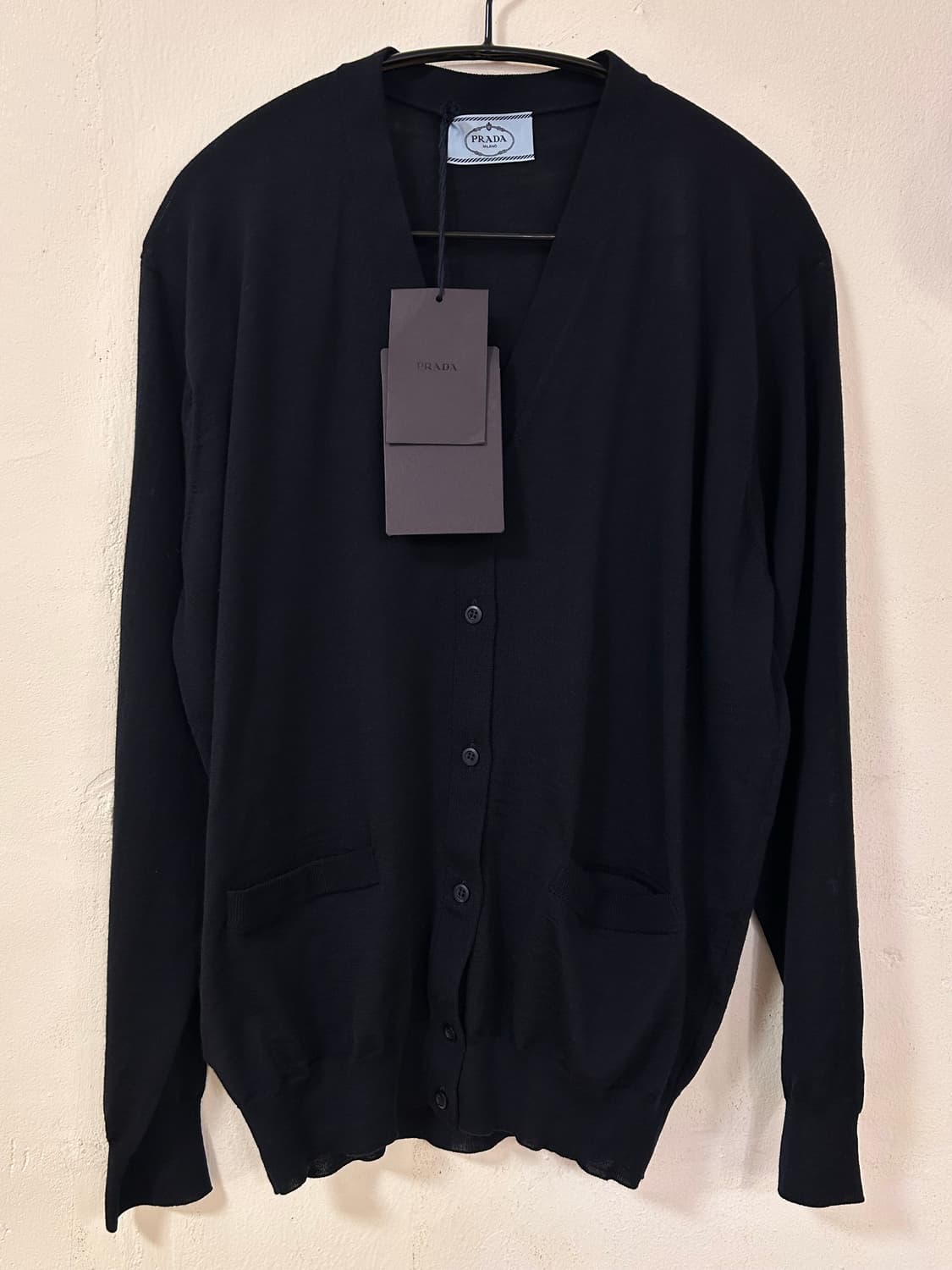 PRADA 프라다 블랙 울 가디건 42 상품이미지1