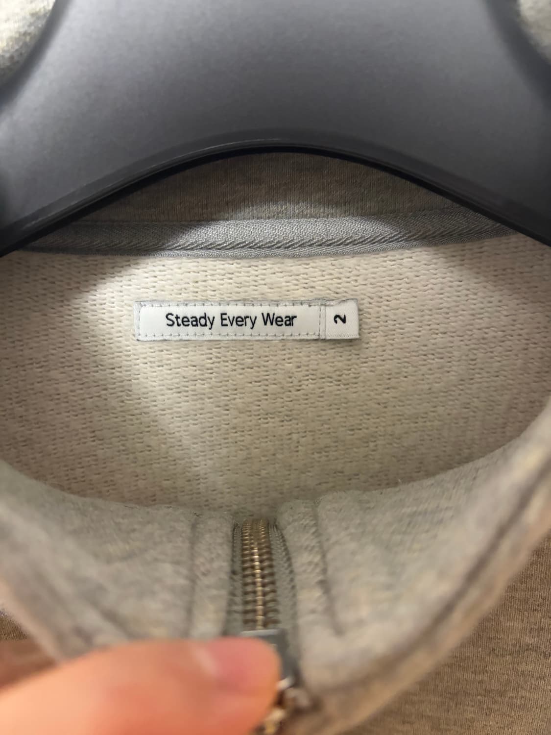 새상품급 2) 스테디에브리웨어 하프집업 멜란지 상품이미지3