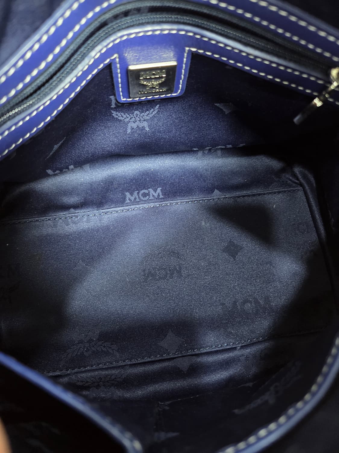 MCM 비세토스 보스턴백 네이비 A급 컨디션 상품이미지7