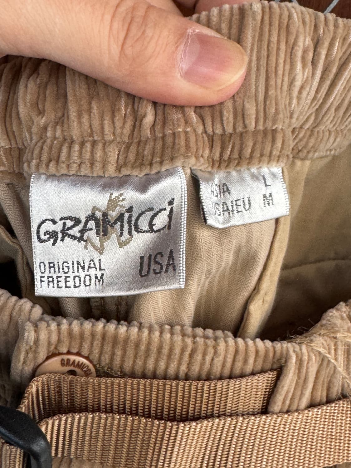 그라미치 코듀로이 팬츠 베이지 L 상품이미지6