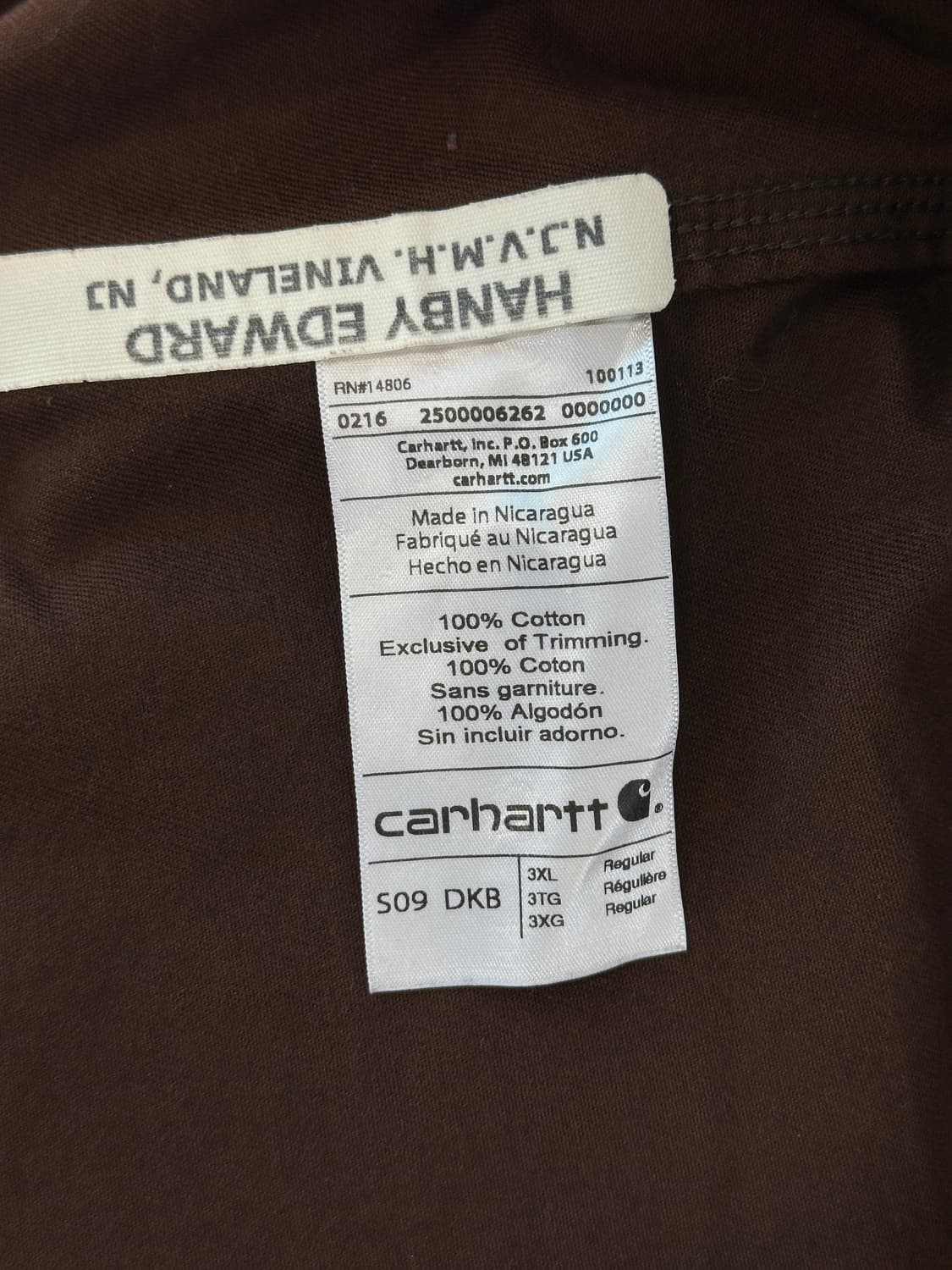 칼하트 헤비코튼 투톤카라 워크셔츠 3XL 상품이미지5