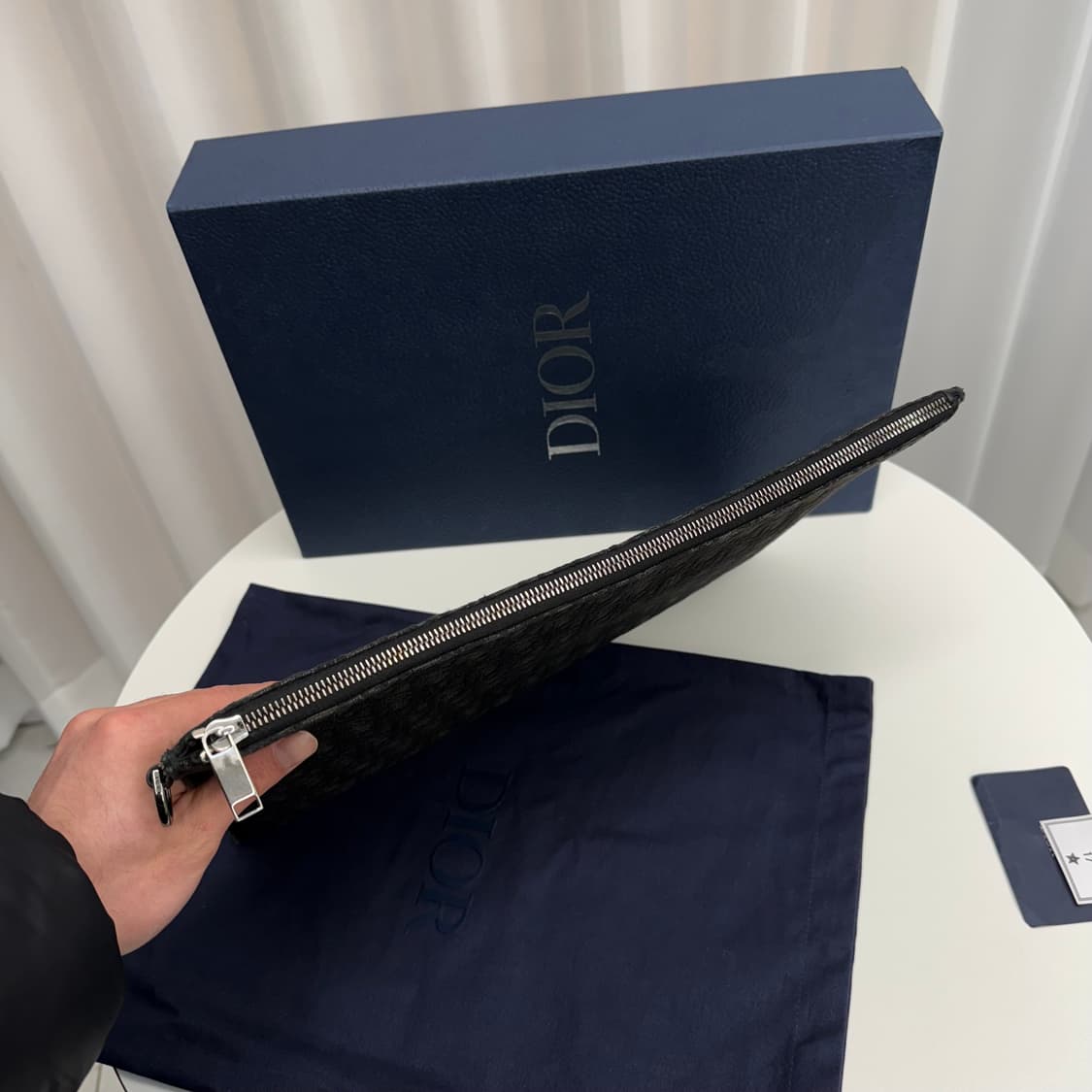 [풀박스] 디올 오블리크 a4 클러치백 블랙 상품이미지3