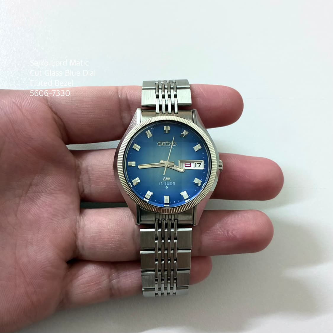 Seiko Lord Matic Cut Glass Blue Dial 상품이미지5