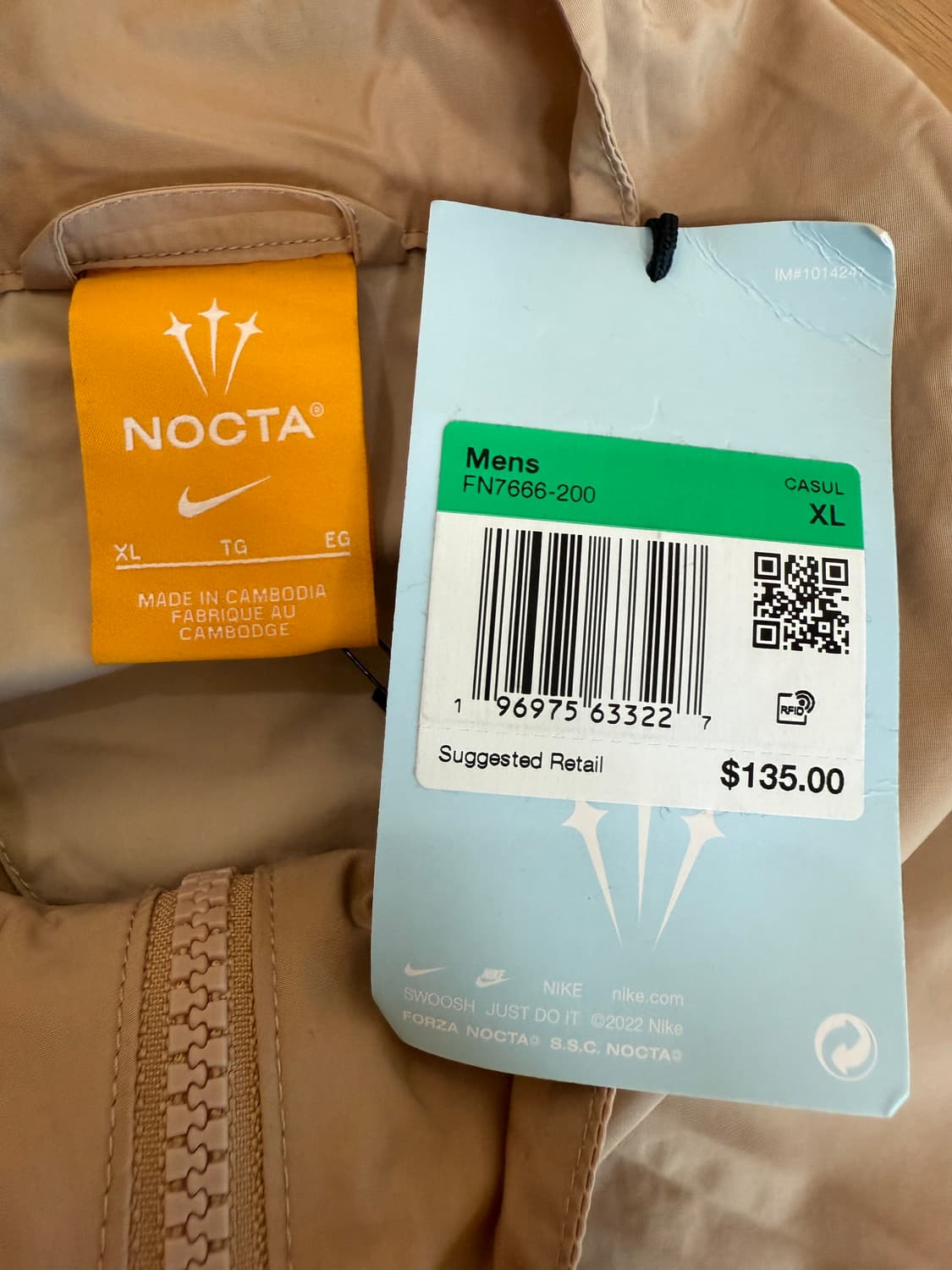 [XL] 나이키 x NOCTA 녹타 나일론 트랙 자켓 햄프 드레이크 상품이미지2