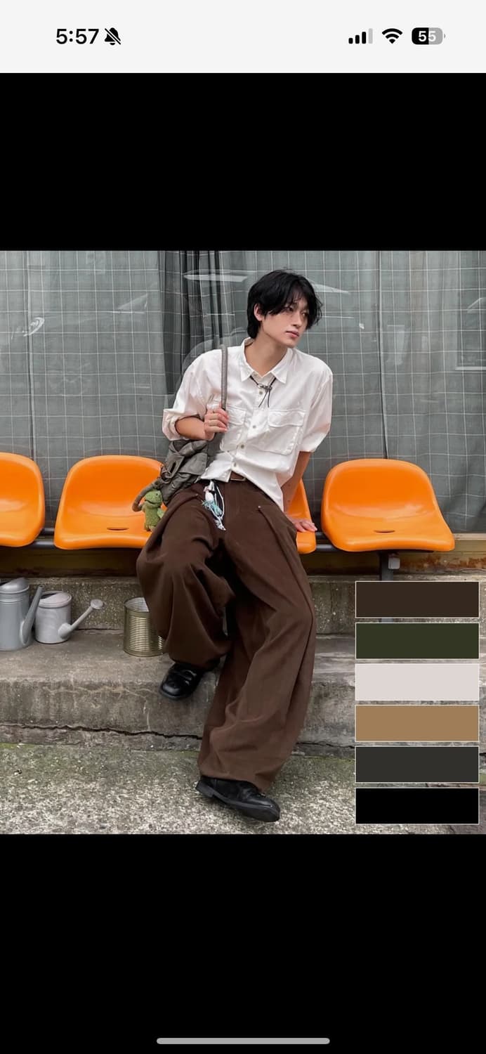 [2] 아이돈워너셀 벌룬 팬츠 블랙 상품이미지1