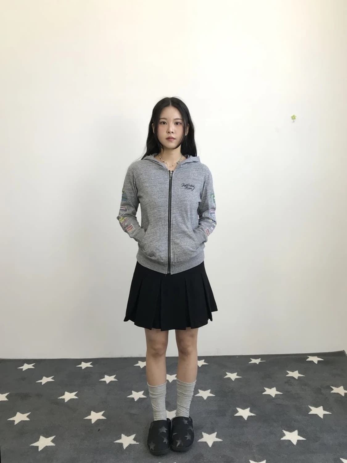 Rad Custom Sleeve Print Zip Hoodie 상품이미지2