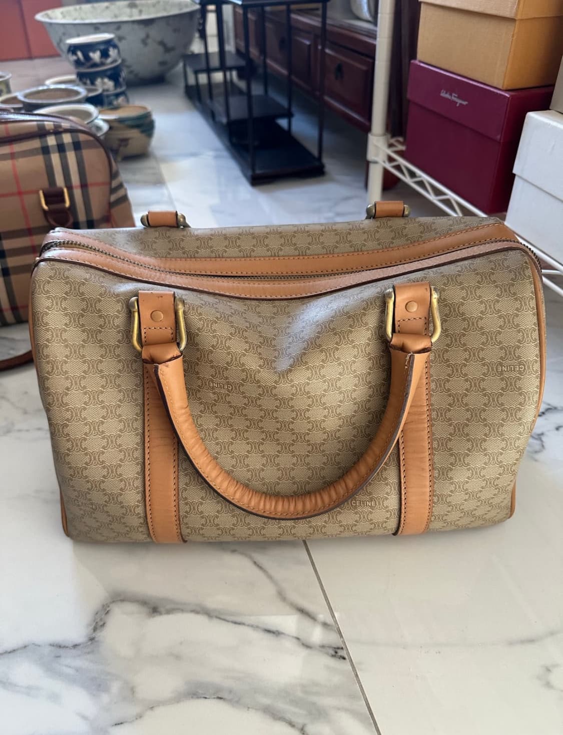 빈티지 셀린 마카 보스턴백 30cm x 18cm x 16cm 상품이미지2