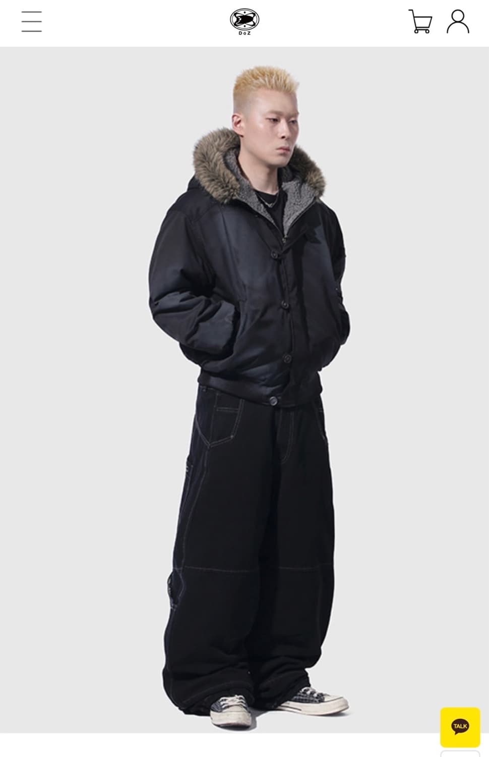 도즈 라쿤 점퍼 doz raccoon black jumper 상품이미지2