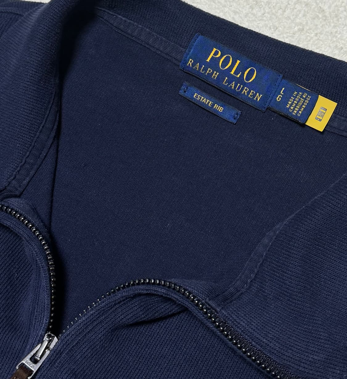 폴로 랄프로렌 네이비 반집업 니트 (QR) 상품이미지5