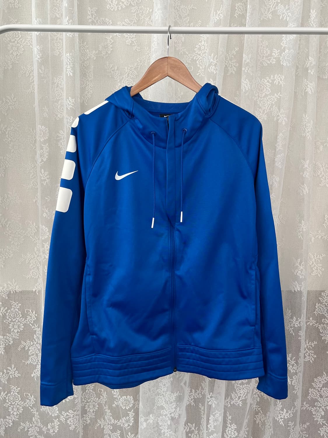 XL) 나이키 올드스쿨 써마핏 기모 후드집업 블루 상품이미지1