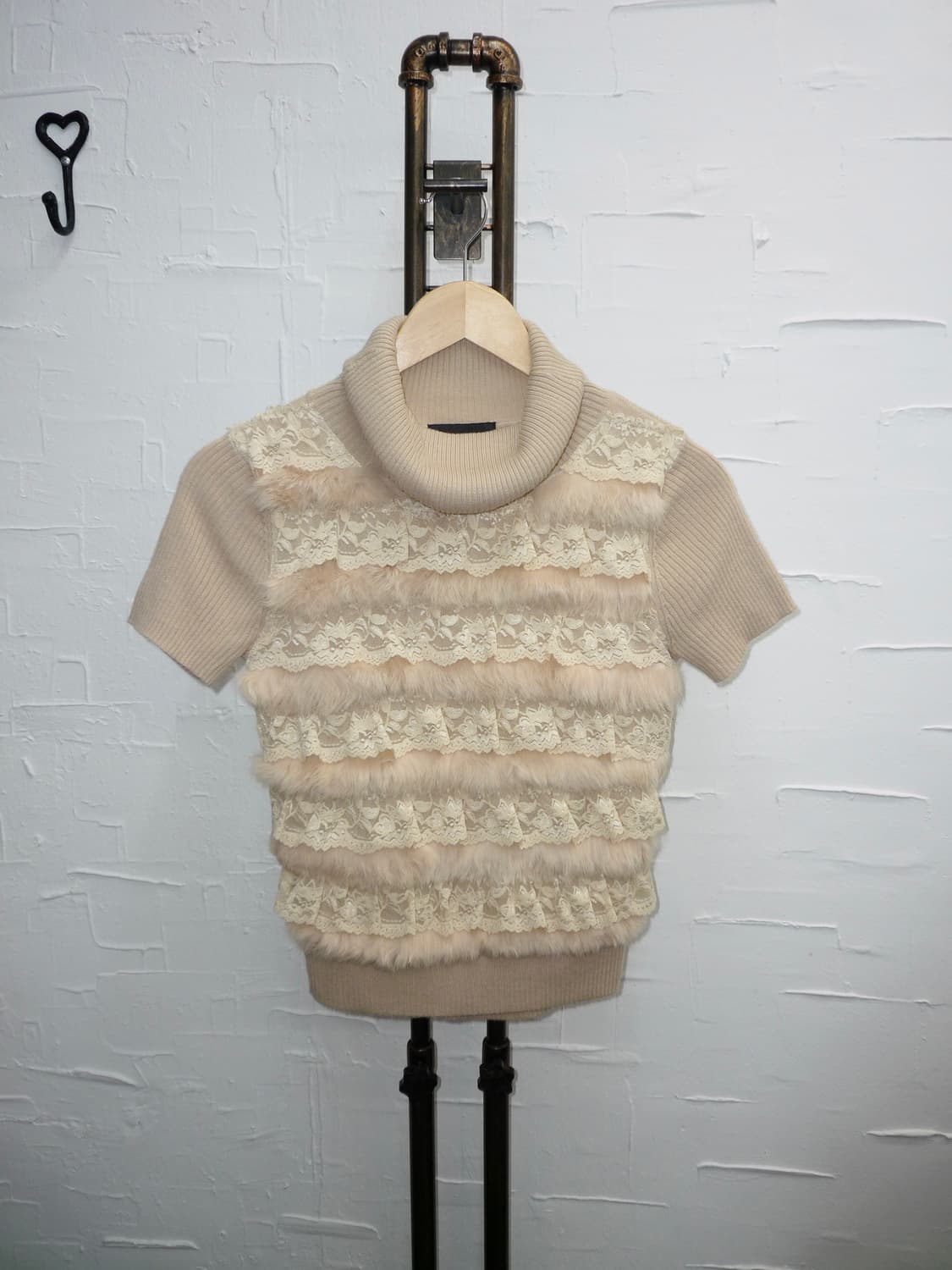 fur detail knit top 상품이미지7