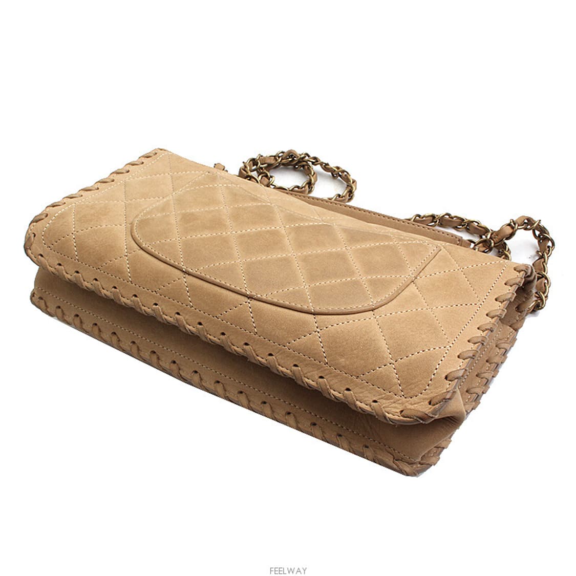 샤넬 베이지 빈티지금장 펀칭트림 크로스백 (21번대)

 상품이미지4