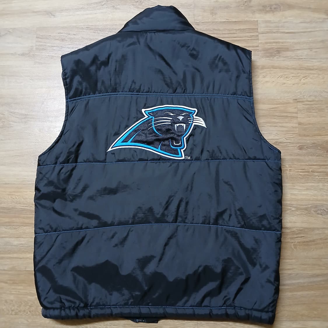 NFL 캐롤라이나 팬서스 패딩 조끼 베스트 올드스쿨 빈티지 상품이미지4
