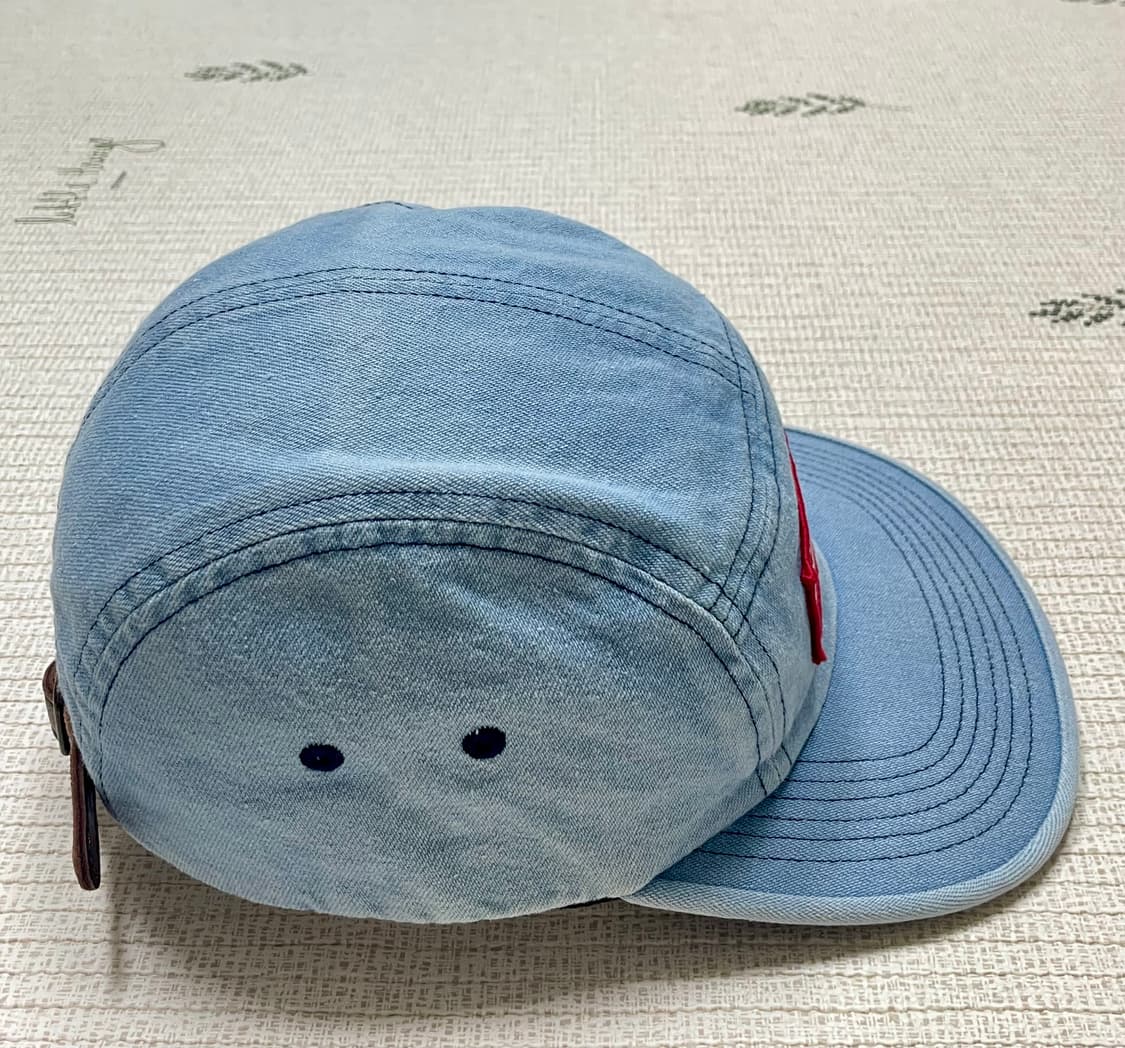 21fw 슈프림 워시드 치노 트윌 캠프캡 데님 상품이미지4