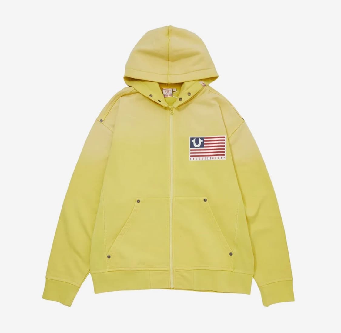 OLD GLORY ZIPUP HOODIE_WASHED YELLOW 상품이미지1