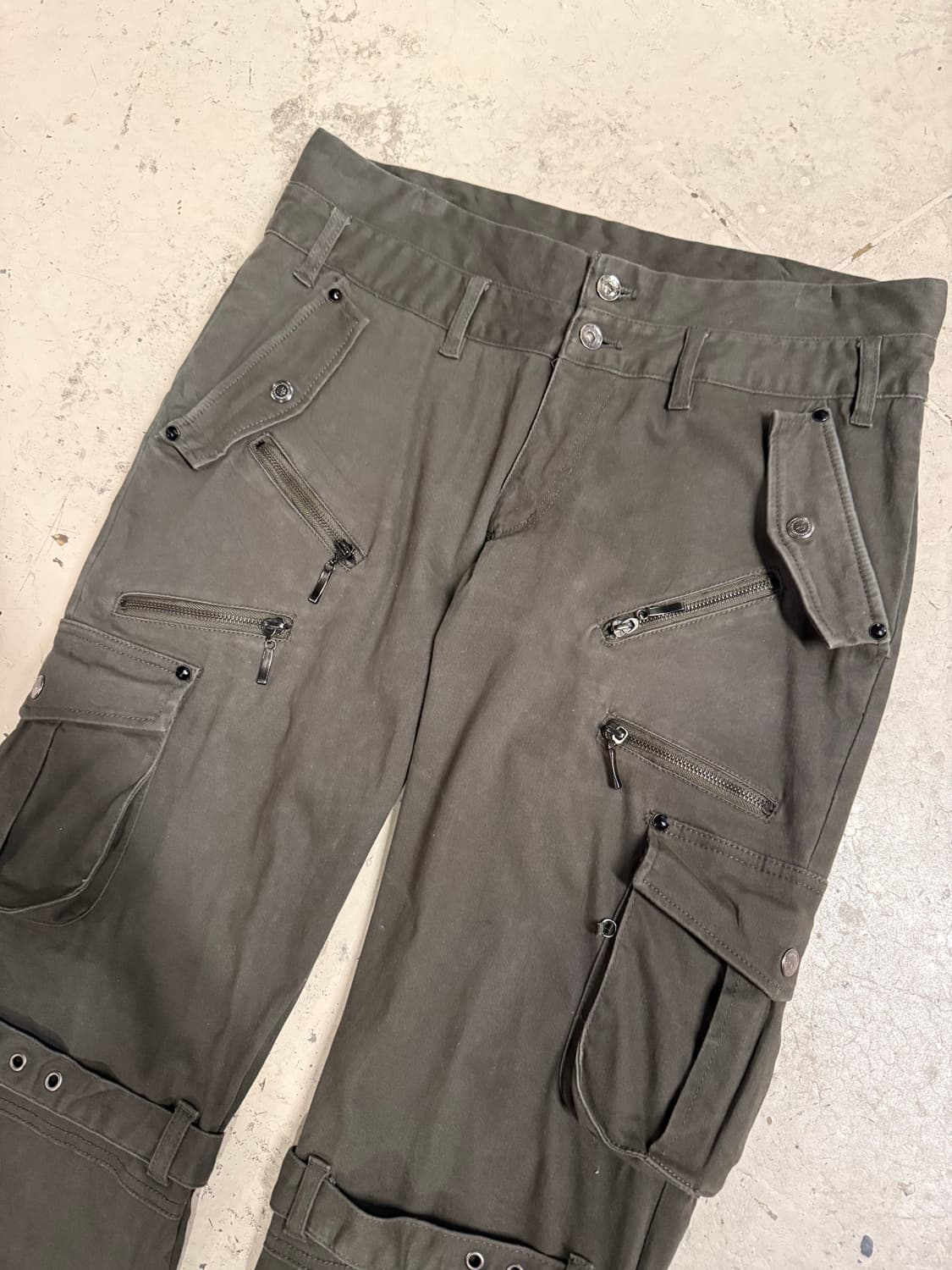 Semantic Design 더블웨이스트 벨티드 포인트 카고팬츠 상품이미지4