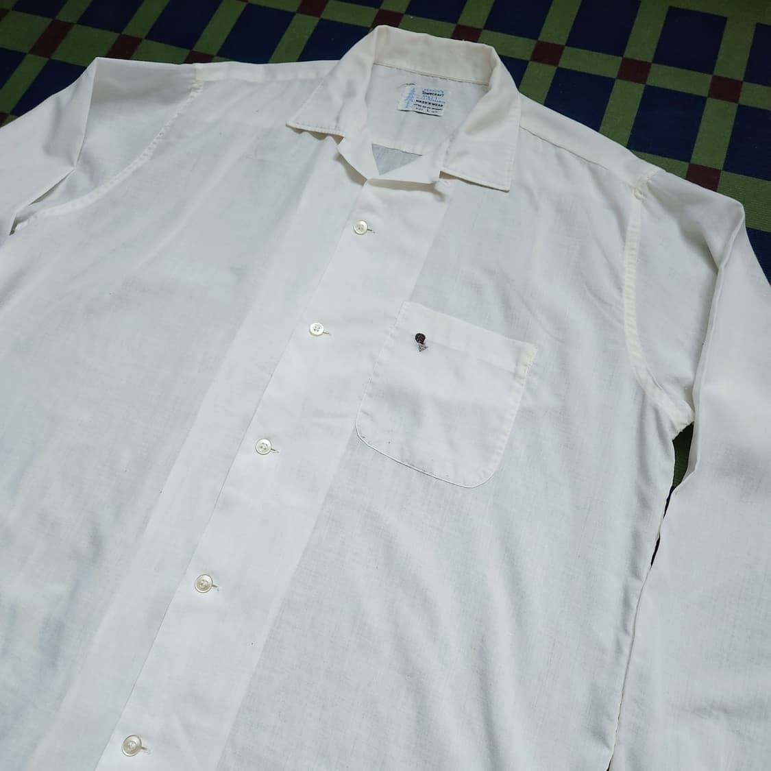 60s JC Penney 타운크래프트 오픈카라 셔츠(USAmade) 상품이미지2