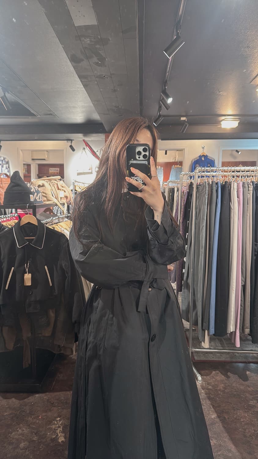DKNY 네이비 싱글 벨트 벨트 트렌치 코트 S 상품이미지8