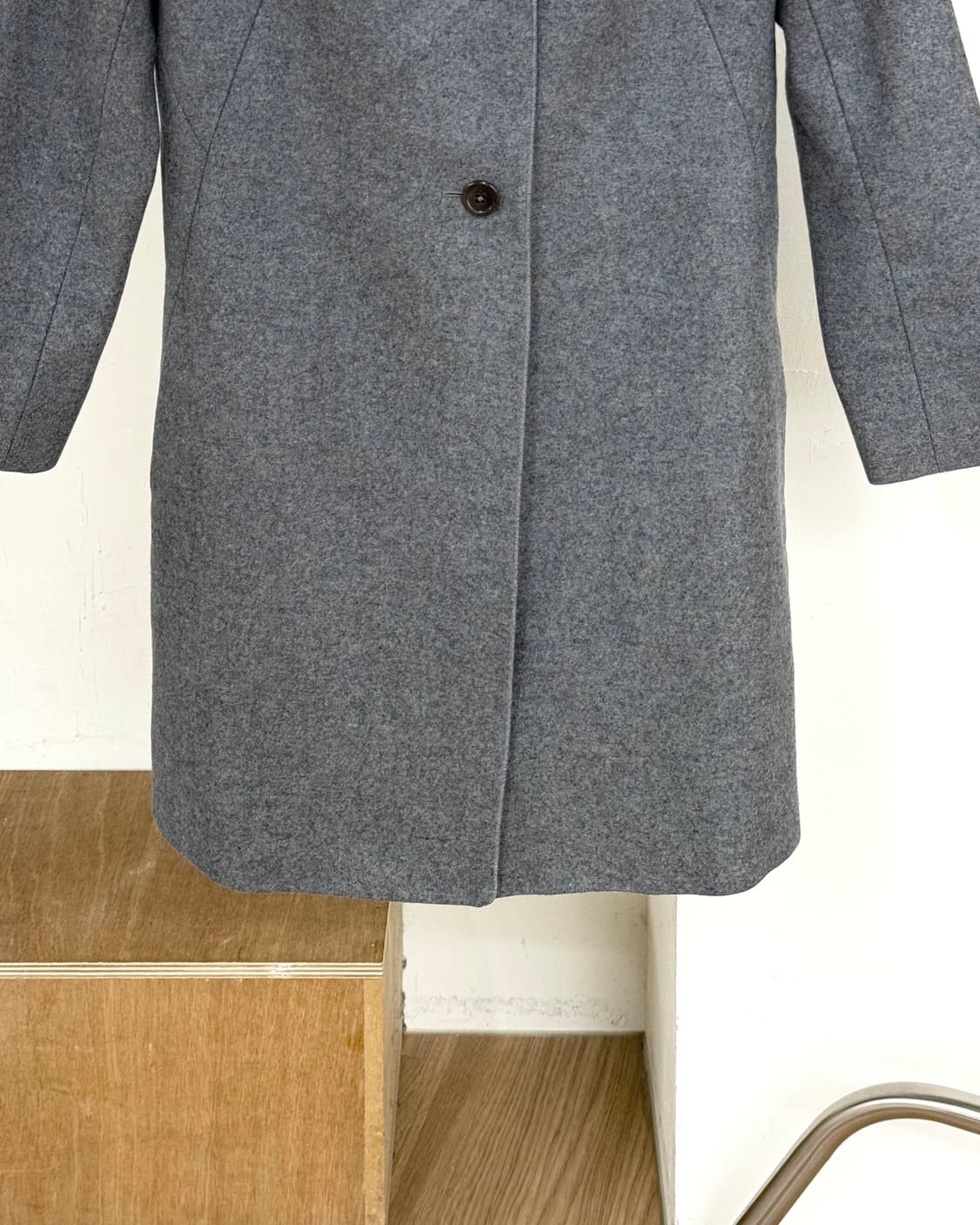 질 샌더 그레이 울 코트 상품이미지5