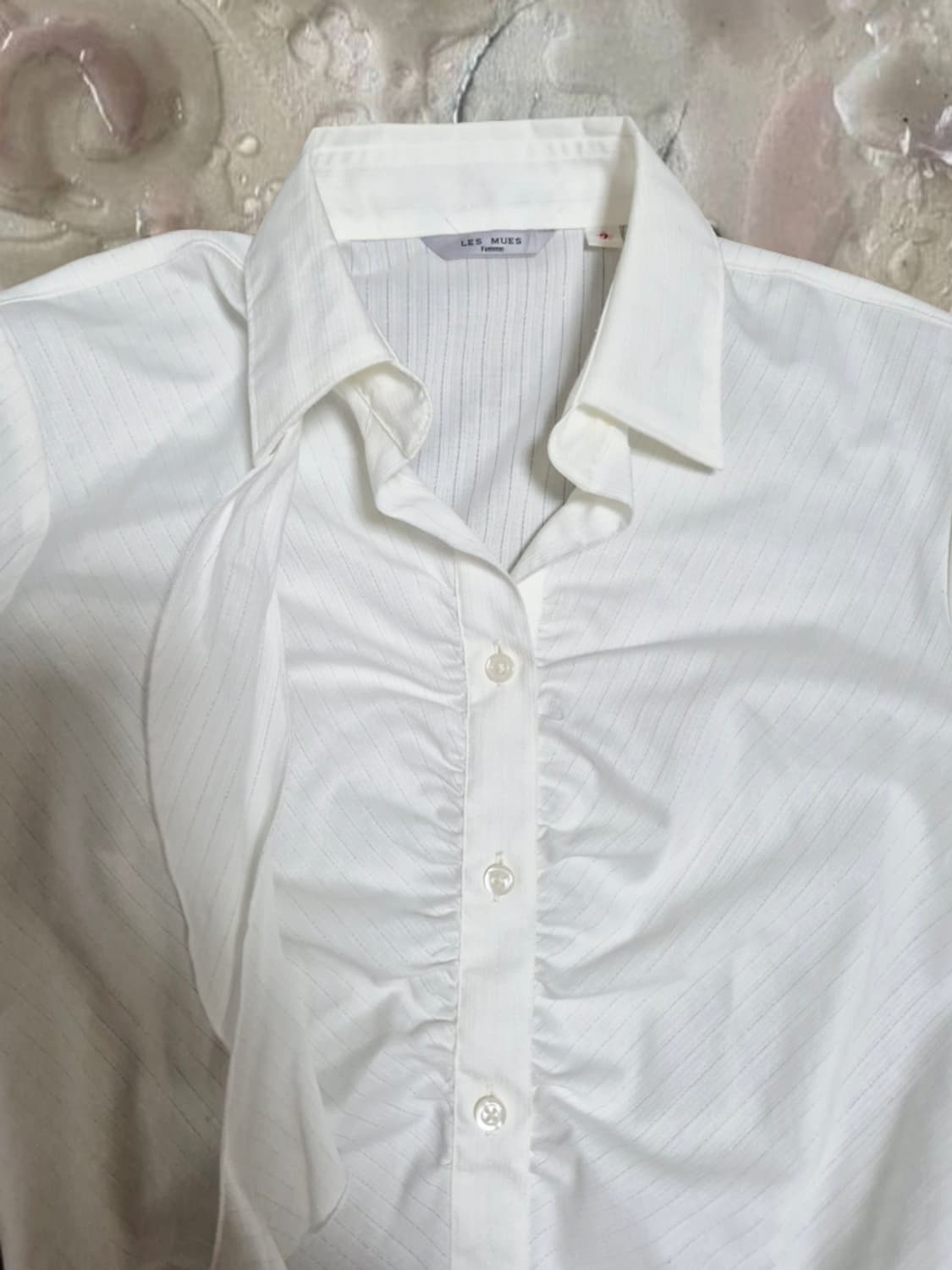 일본 빈티지 공포게임여주 긱시크 셔링 셔츠 블라우스 상품이미지3