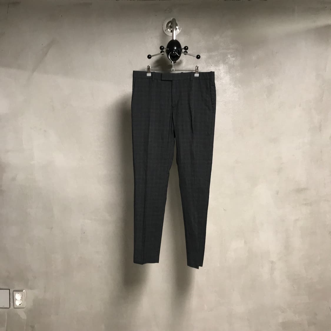 생로랑 잔체크 울 슬랙스 50 상품이미지1