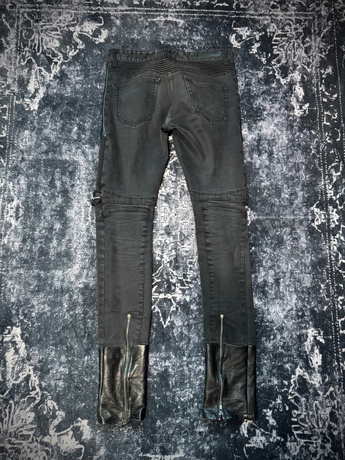 Vintage Custom Black Biker Pants 상품이미지3