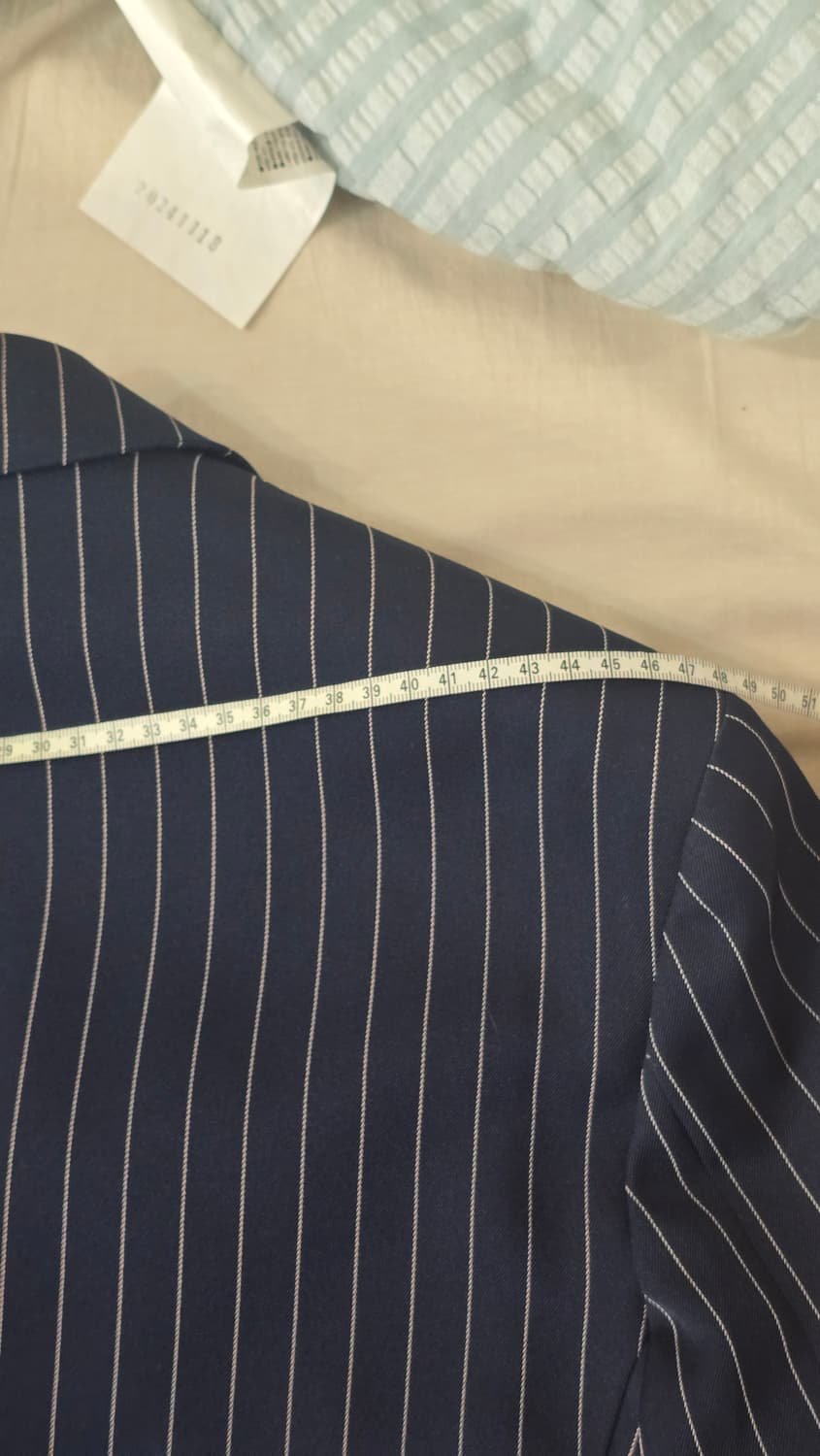 네이비 스트라이프 정장 셋업 100사이즈 상품이미지5