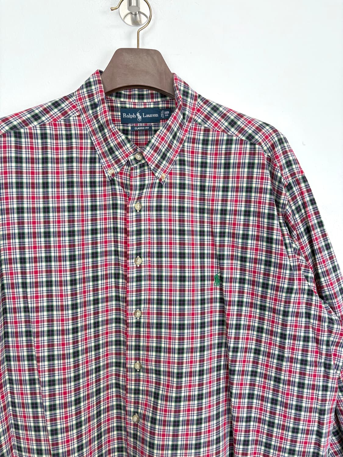 [4XL]POLO 레드체크 긴팔 셔츠 상품이미지4