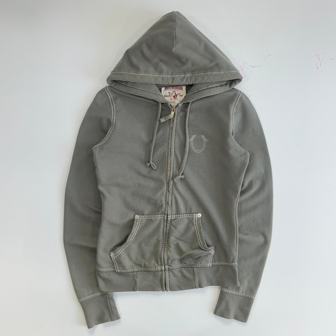True religion 트루릴리젼 스티치 그레이 후드집업  상품이미지3