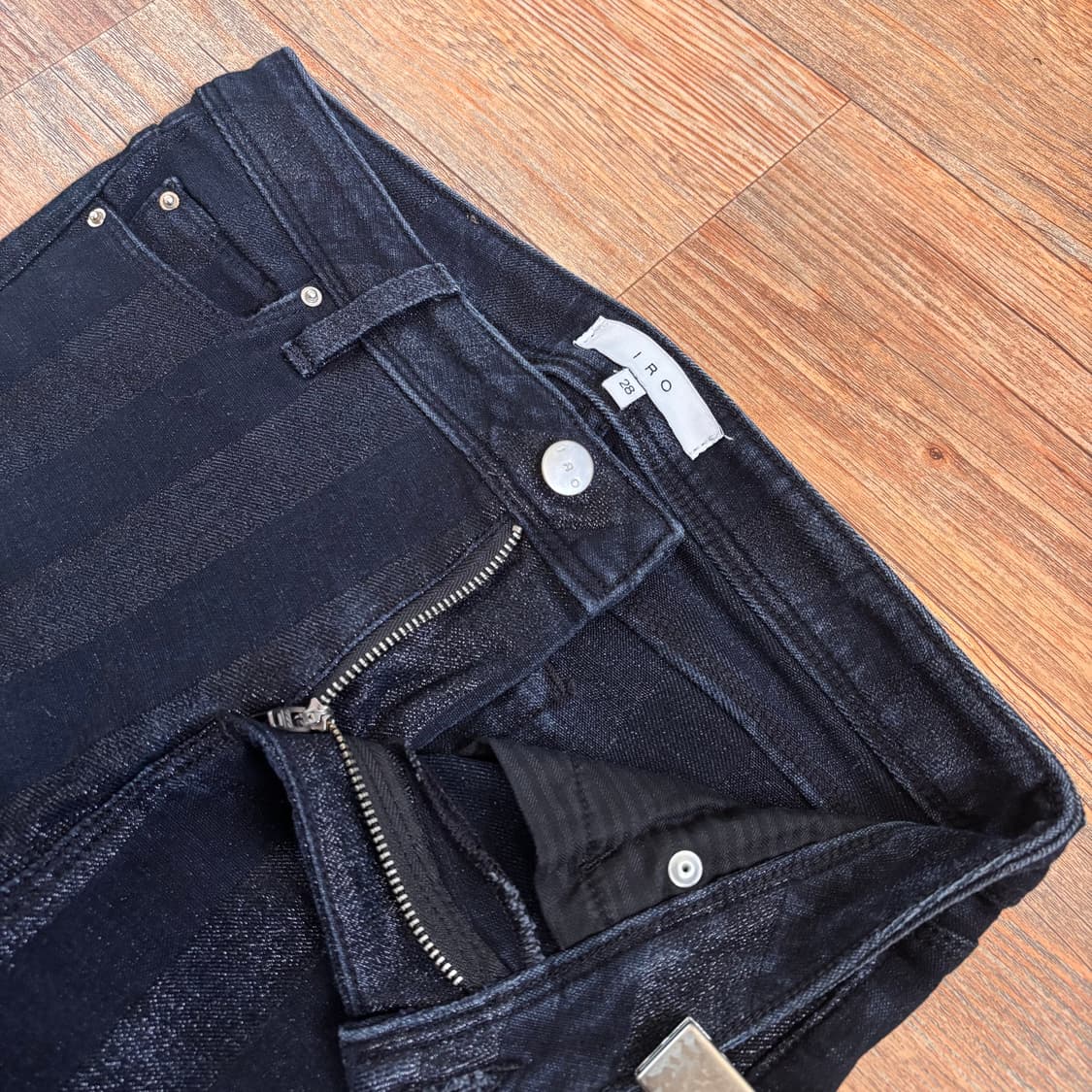 IRO 이로 메탈릭 스트라이프 28 슬림 스키니진 드레이크 이태리 상품이미지7