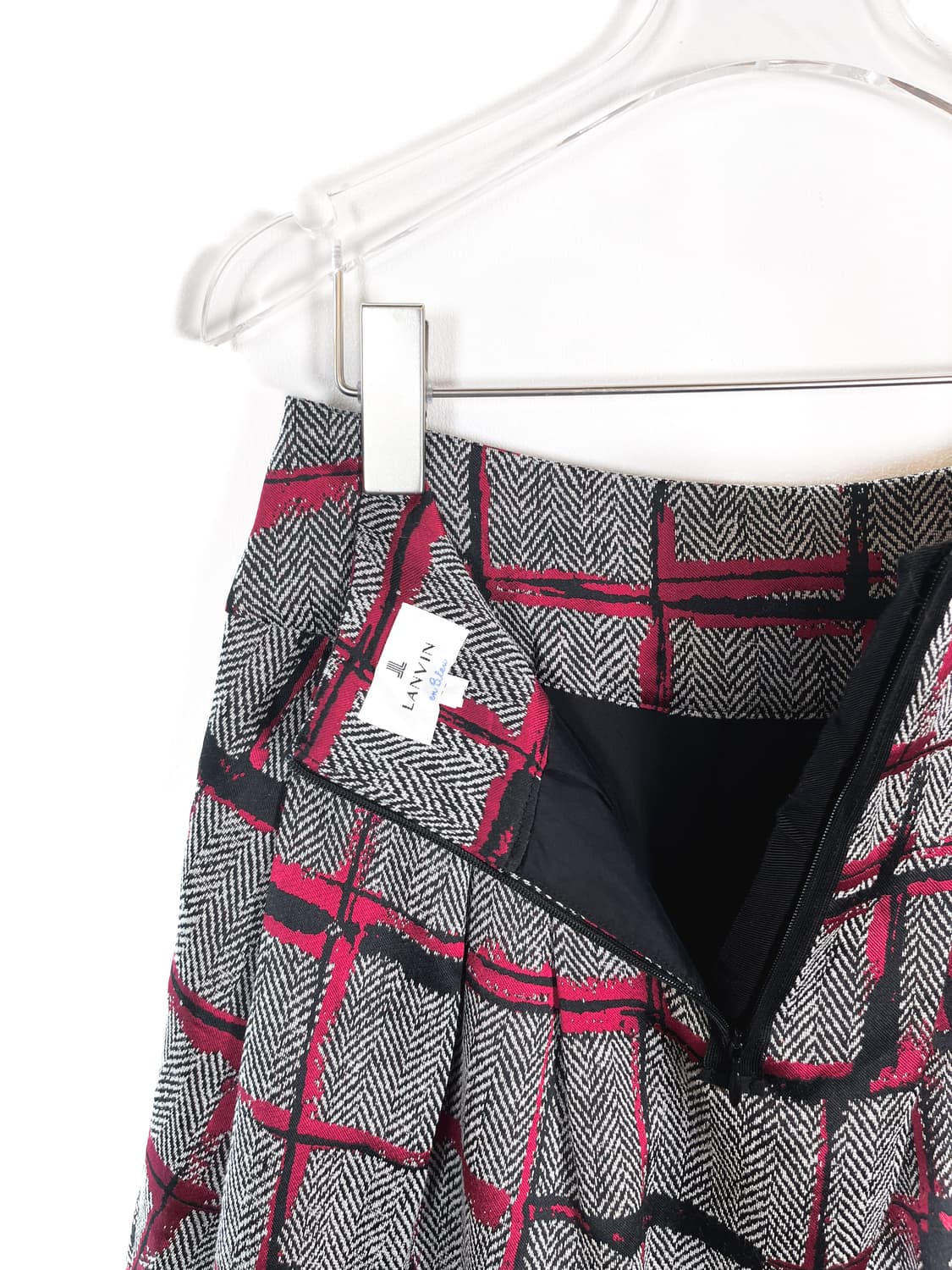 랑방 울 스퀘어 패턴 스커트 상품이미지6