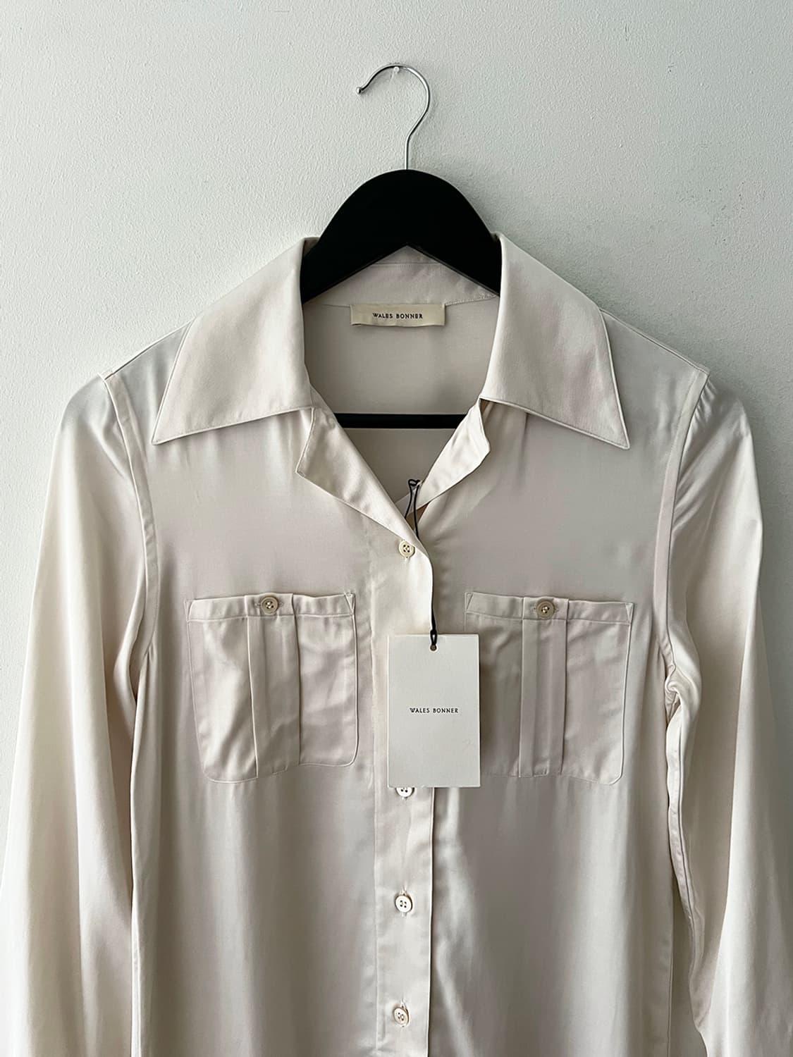 웨일즈 보너 SS22 비스코스  새틴 셔츠 드레스 상품이미지1