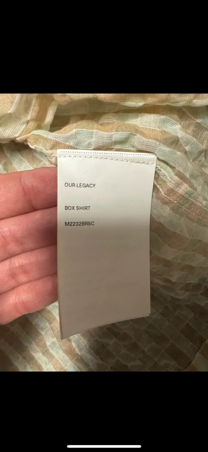 아워레가시 시어서커 박스체크셔츠 48 새제품 팝니다 상품이미지3