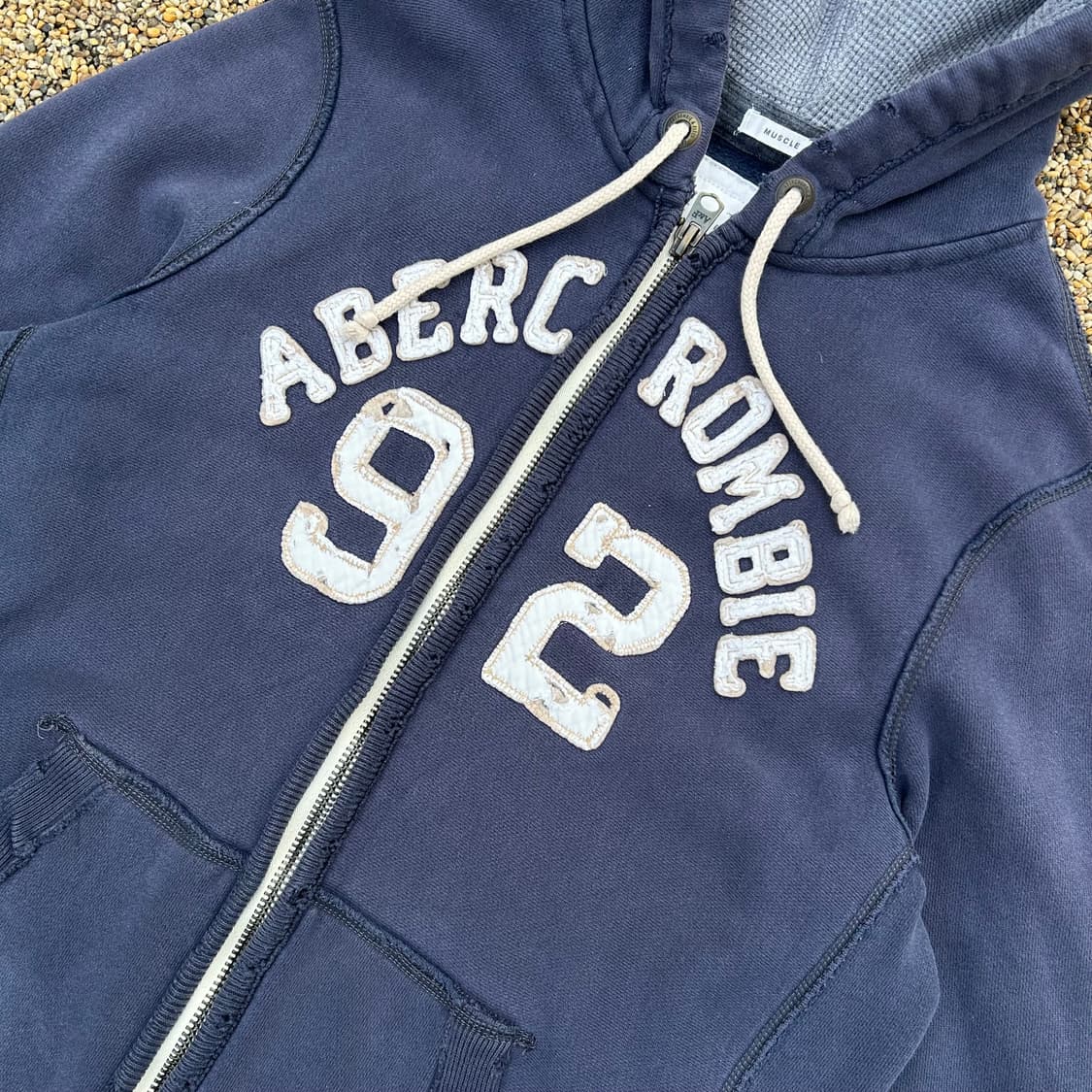 아베크롬비(Abercrombie) 네이비 Y2K 후드집업 상품이미지4