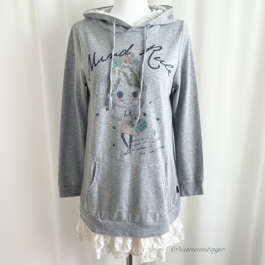 cute girl point lace hood one-piece 상품이미지2