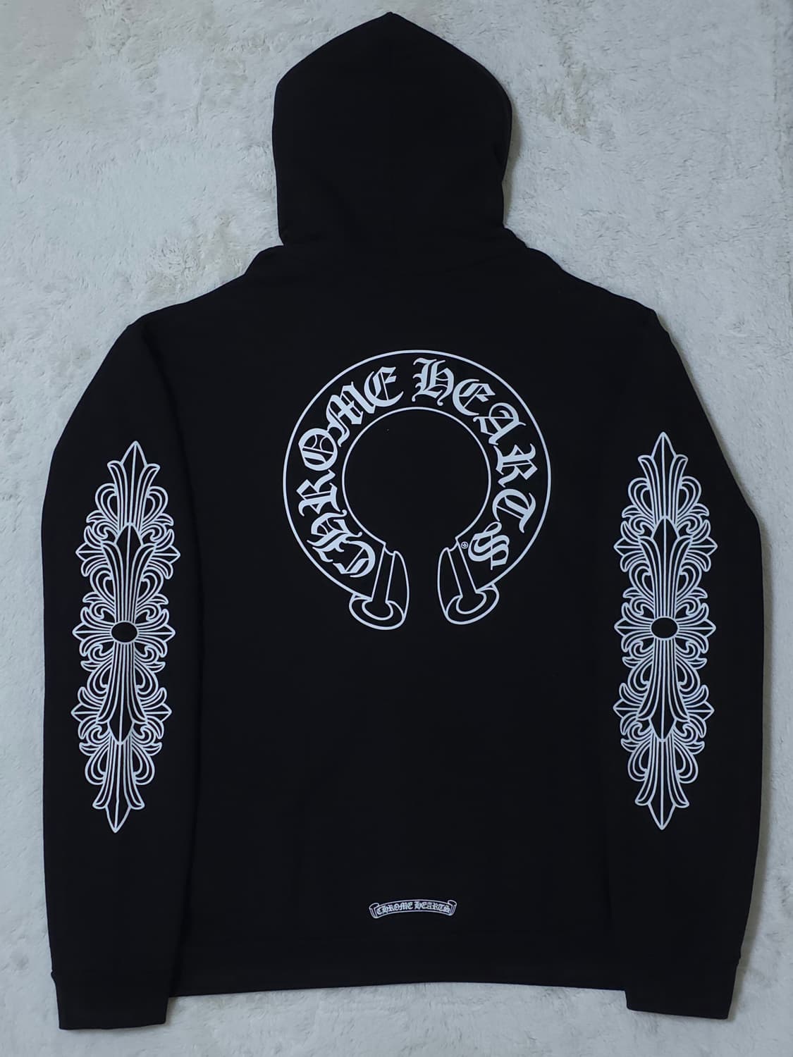 [XXL] 크롬하츠 홀스슈 플로랄 후드 블랙 상품이미지3