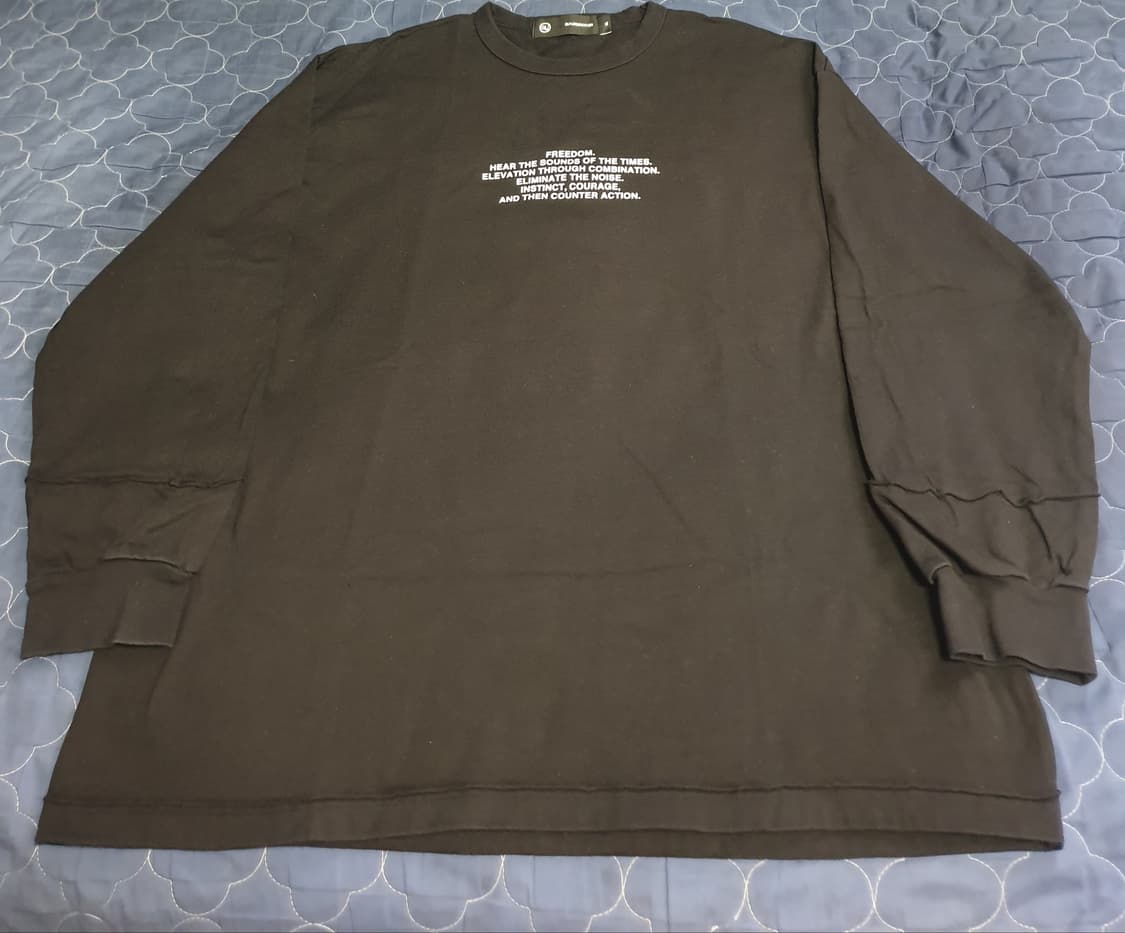 (단종매물) GU 언더커버 그래픽 프린팅 컷라인 롱슬리브 블랙 (XL) 상품이미지3