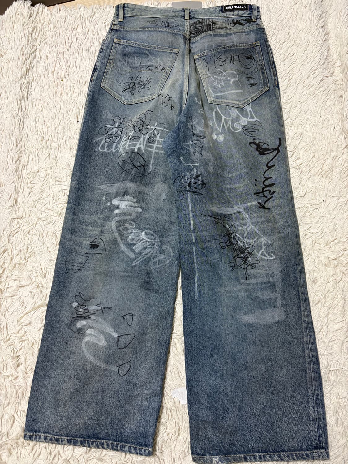 (S) 발렌시아가 그래피티 배기 데님 상품이미지2