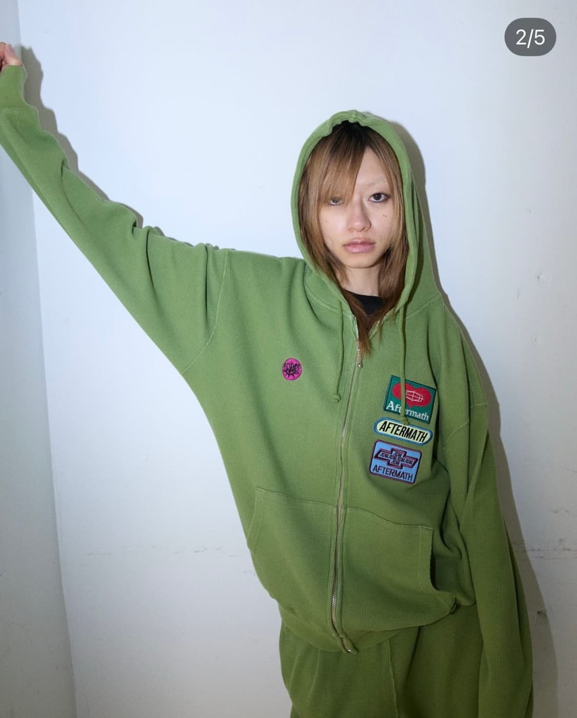 애프터매스 와플 후드집업 m 상품이미지1