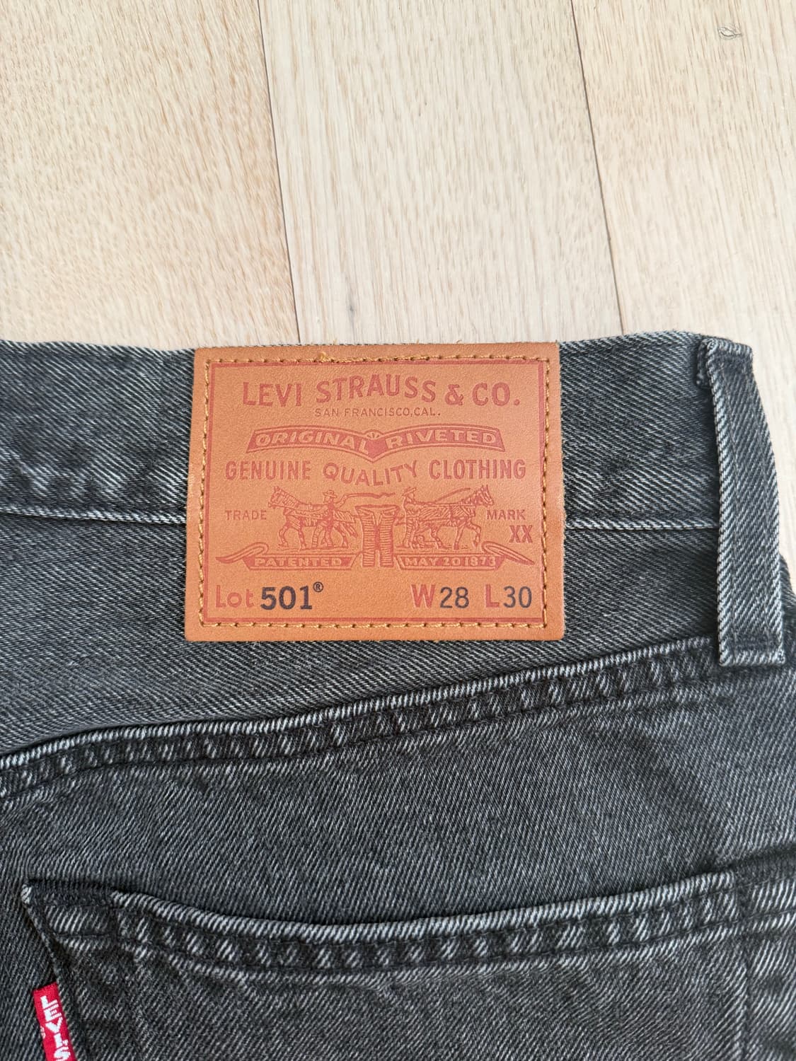 리바이스 프리미엄 501 빅E 셀비지 블랙 상품이미지5