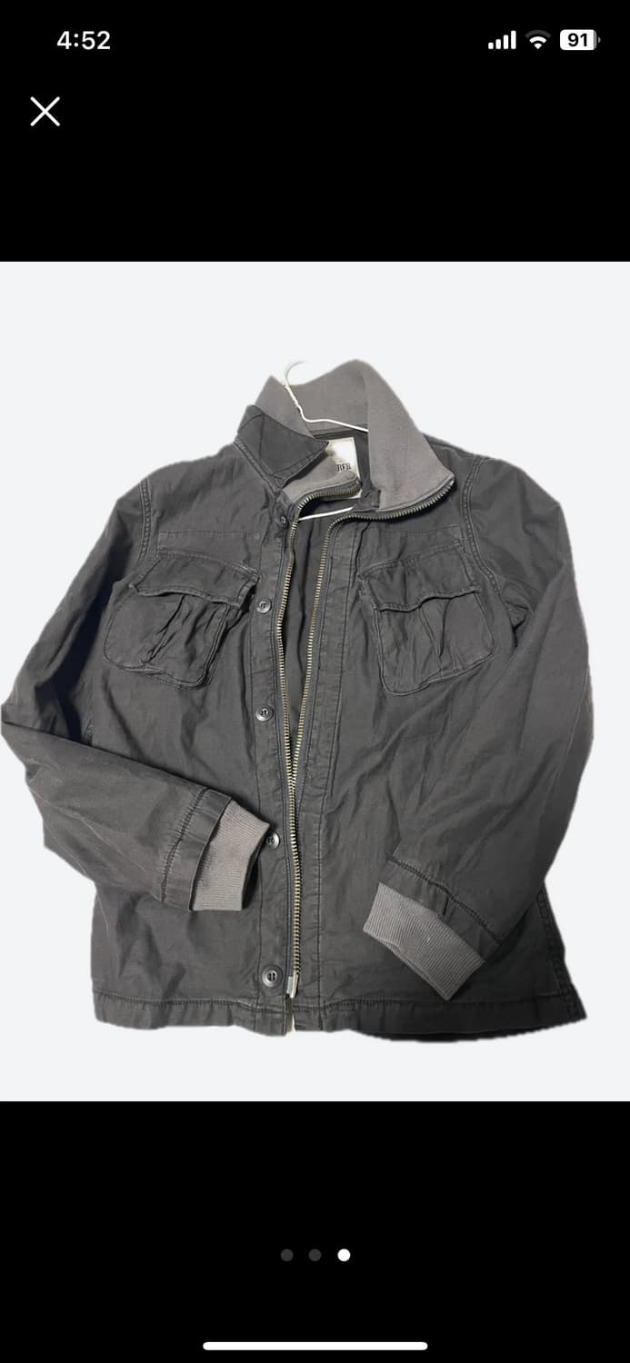 블랙그레이 니트 레이어드 자켓 상품이미지1