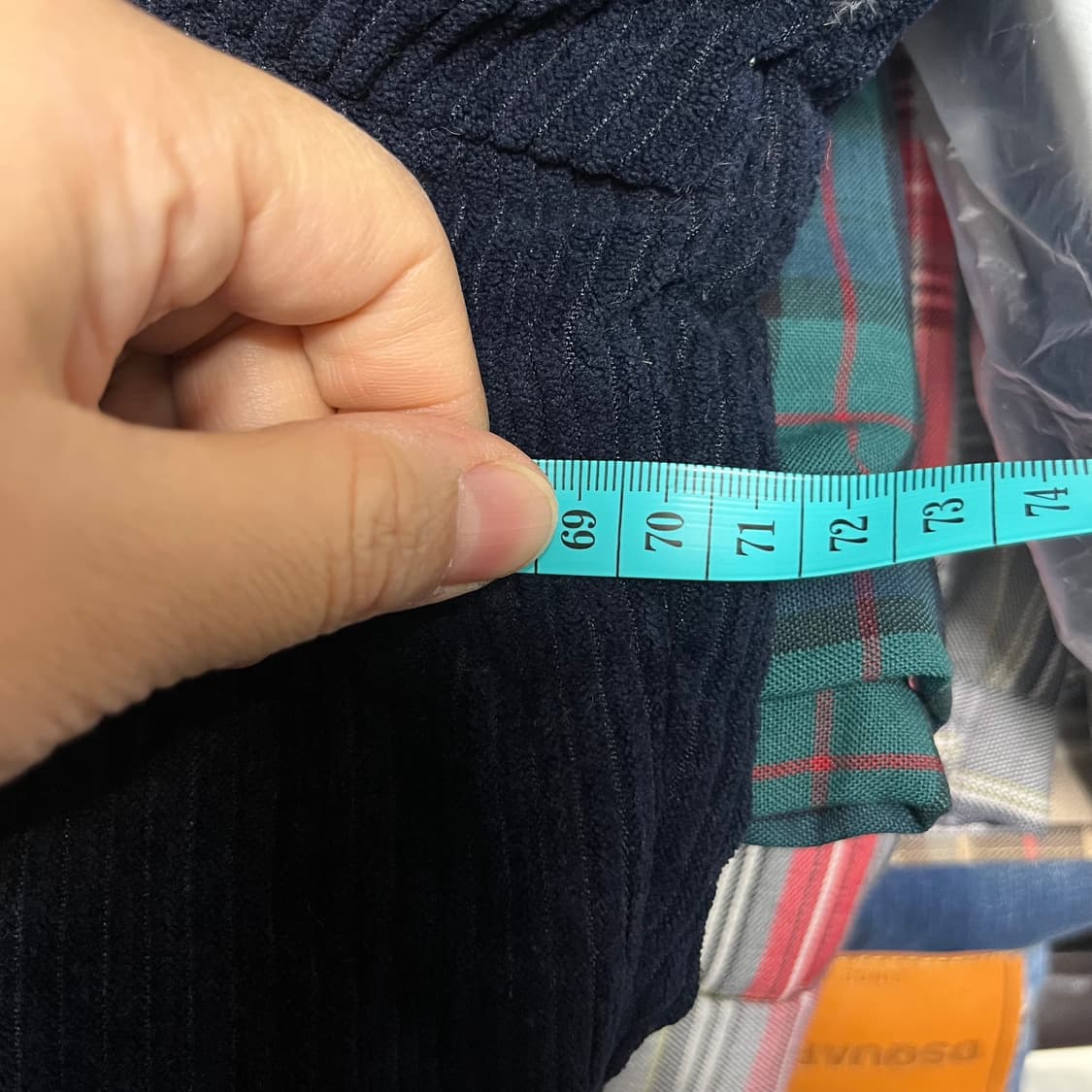 키뮤어 코튜로이 패딩 진네이비 m 상품이미지4